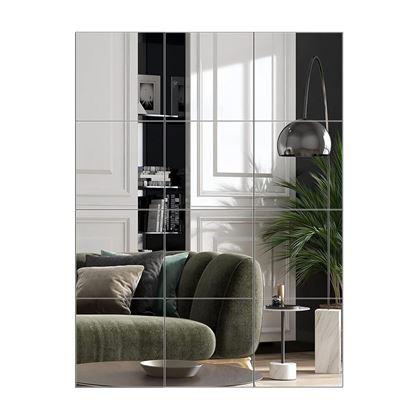 Obrázek z Nalepovací zrcadlové dlaždice 20x20 cm, 4 ks