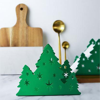 Obrázek Kovový držák na ubrousky - vánoční stromek