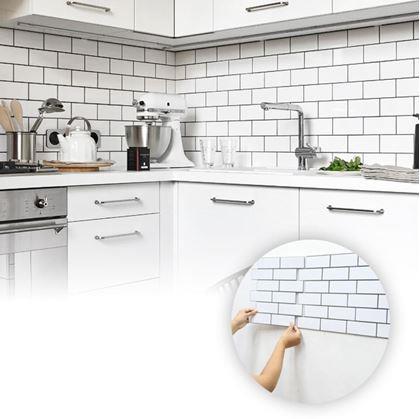 Obrázek z Samolepicí tapeta - bílý obklad