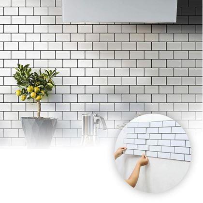 Obrázek z Samolepicí tapeta - bílý obklad