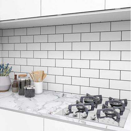 Obrázek z Samolepicí tapeta - bílý obklad