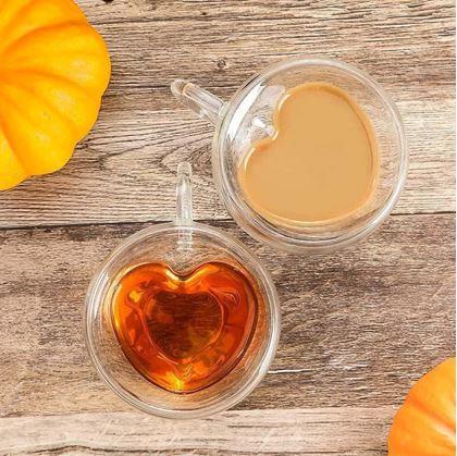 Obrázek z Skleněný hrnek s dvojitou stěnou - srdíčko