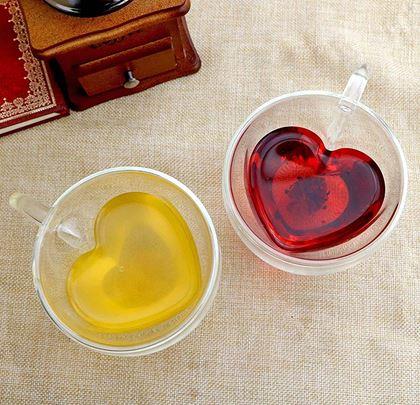 Obrázek z Skleněný hrnek s dvojitou stěnou - srdíčko