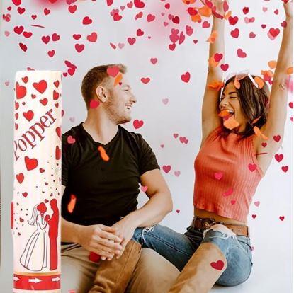 Obrázek Vystřelovací konfety - srdíčka