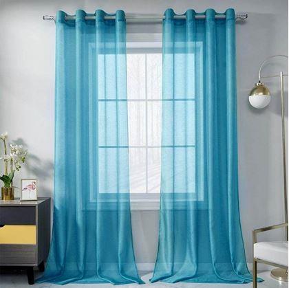 Obrázek z Voálová záclona 130 x 230 cm - modrá