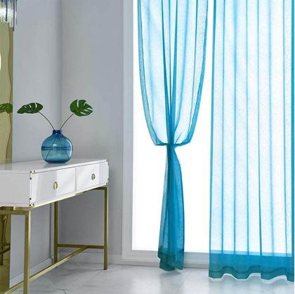 Obrázek z Voálová záclona 130 x 230 cm - modrá