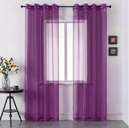 Obrázek z Voálová záclona 130 x 230 cm - vínová