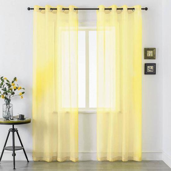 Obrázek z Voálová záclona 130 x 230 cm - žlutá