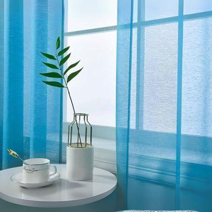 Obrázek z Voálová záclona 130 x 230 cm - modrá