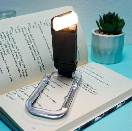 Obrázek z Skládací LED lampička na čtení s klipem