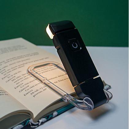 Obrázek z Skládací LED lampička na čtení s klipem