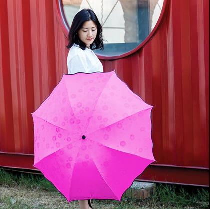 Obrázek z Magický deštník skládací - tmavě růžový