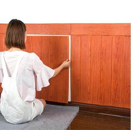 Obrázek z 3D tapeta dřevěné obložení - cedr