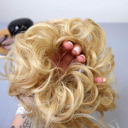 Obrázek z Příčesek do vlasů drdol - plavá blond