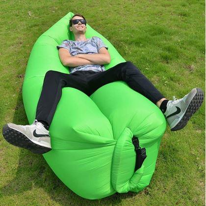Obrázek z Nafukovací vak Lazy bag dvouvrstvý - zelený