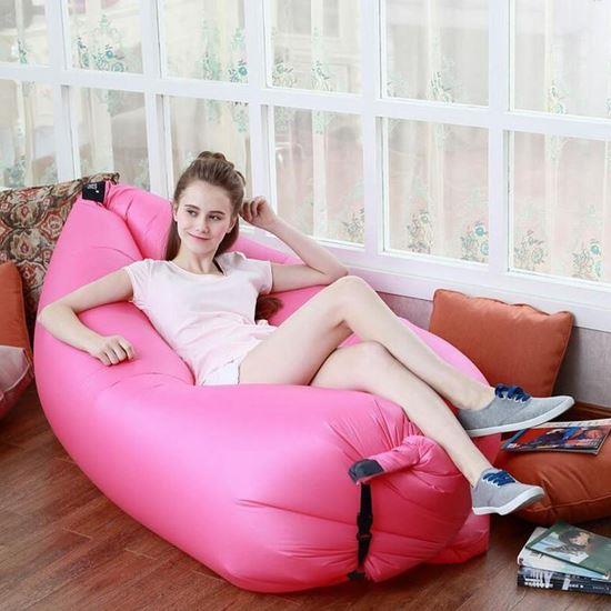Obrázek z Nafukovací vak Lazy bag dvouvrstvý - růžový