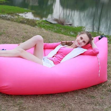 Obrázek z Nafukovací vak Lazy bag dvouvrstvý - růžový