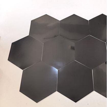 Obrázek z Tapeta hexagon 10 ks - černá mozaika