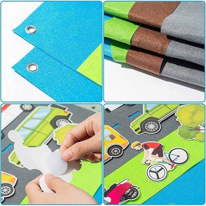 Obrázek z Plstěná výuková deska pro děti  - dopravní prostředky