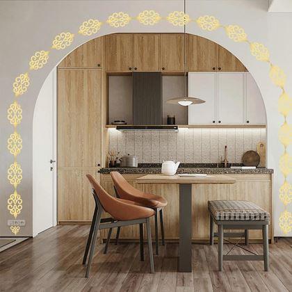 Obrázek z Zrcadlové samolepky ornamenty 10 ks - zlaté