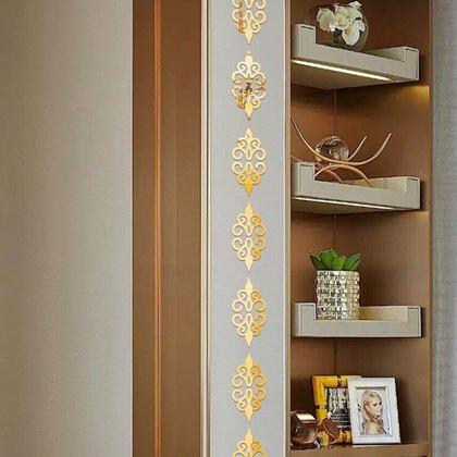 Obrázek z Zrcadlové samolepky ornamenty 10 ks - zlaté