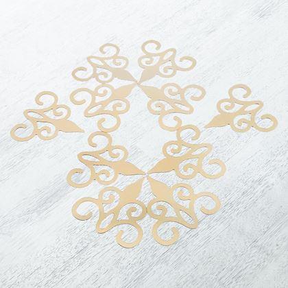 Obrázek z Zrcadlové samolepky ornamenty 10 ks - zlaté
