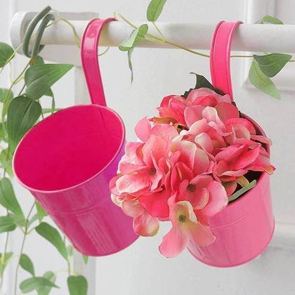 Obrázek z Závěsný květináč na balkón - růžový