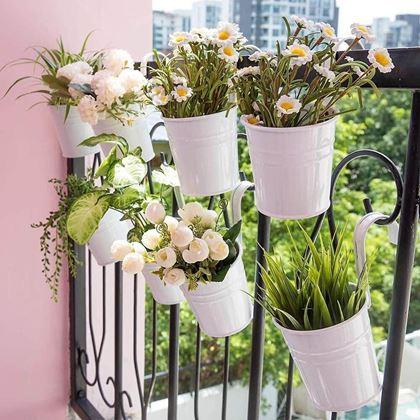 Obrázek z Závěsný květináč na balkón - bílý