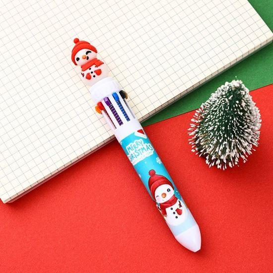 Obrázek z Vícebarevná vánoční propiska - sněhulák