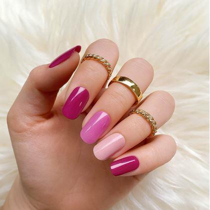 Obrázek z Samolepky na nehty - tmavě růžový mix