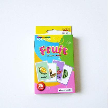 Obrázek z Sada 36 výukových kartiček v angličtině - ovoce