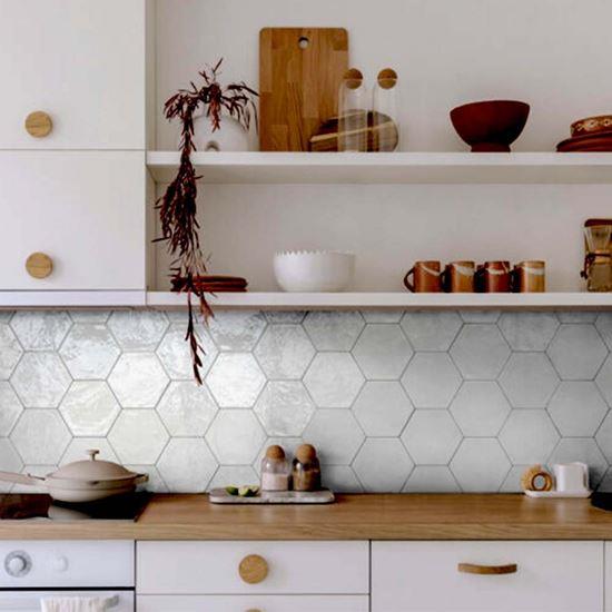 Obrázek z Tapeta hexagon 10 ks - šedá mozaika