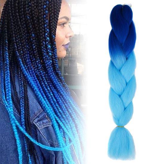 Obrázek z Vlasový příčesek ombré - modrý