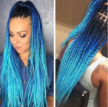 Obrázek z Vlasový příčesek ombré - modrý