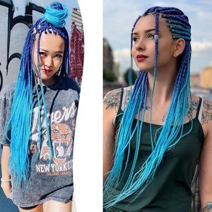 Obrázek z Vlasový příčesek ombré - modrý