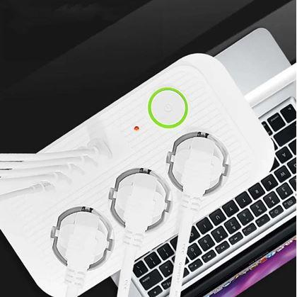Obrázek z Prodlužovačka se 3 zásuvkami a USB porty