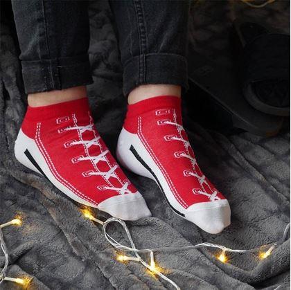 Obrázek z Veselé ponožky tenisky - červené