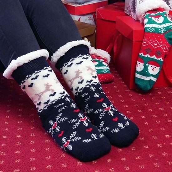 Obrázek z Vánoční hřejivé ponožky s kožíškem - zimní čas