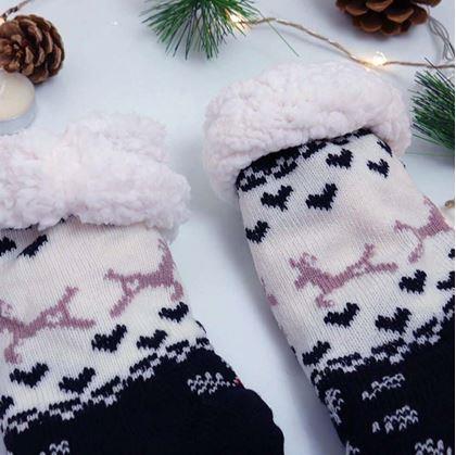 Obrázek z Vánoční hřejivé ponožky s kožíškem - zimní čas