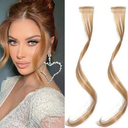 Obrázek z Příčesek do vlasů na klipu melír - tmavá blond