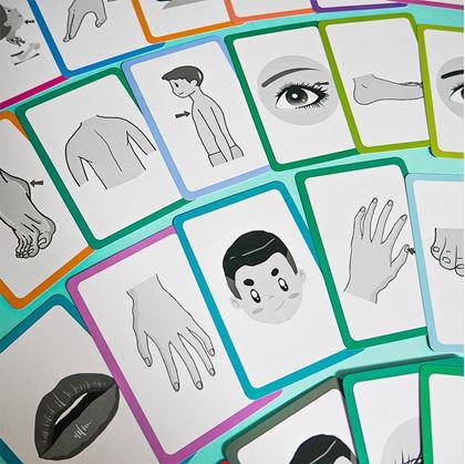 Obrázek z Sada 36 výukových kartiček v angličtině - části těla