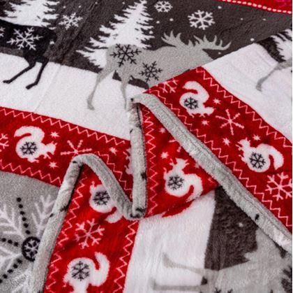 Obrázek z Vánoční mikroplyšová deka lesní království 150 x 200 cm