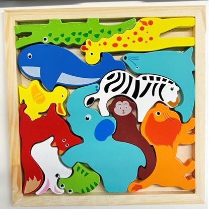 Obrázek Dřevěné puzzle - zvířátka