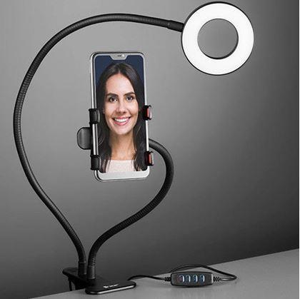 Obrázek z Selfie držák na telefon s LED přisvícením