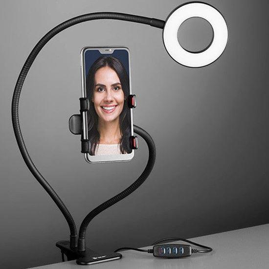 Obrázek z Selfie držák na telefon s LED přisvícením