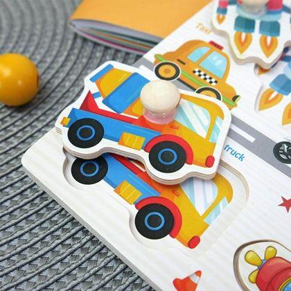 Obrázek z Dřevěná vkládačka pro děti - dopravní prostředky