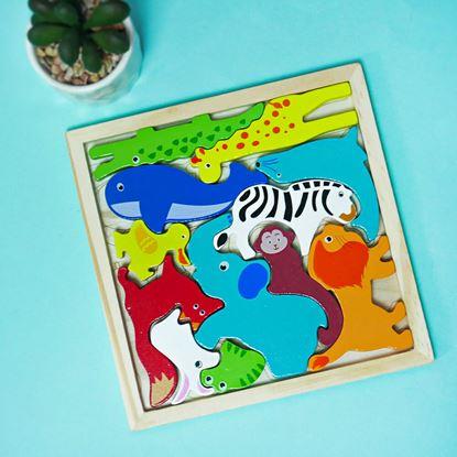 Obrázek Dřevěné puzzle - zvířátka