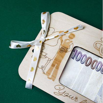 Obrázek z Svatební dar - dřevěné pouzdro na peníze