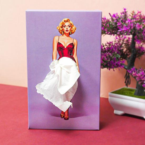 Obrázek z Papírové kapesníky v krabičce - dáma v šatech