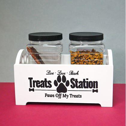 Obrázek z Zásobník se 2 nádobami na psí pamlsky